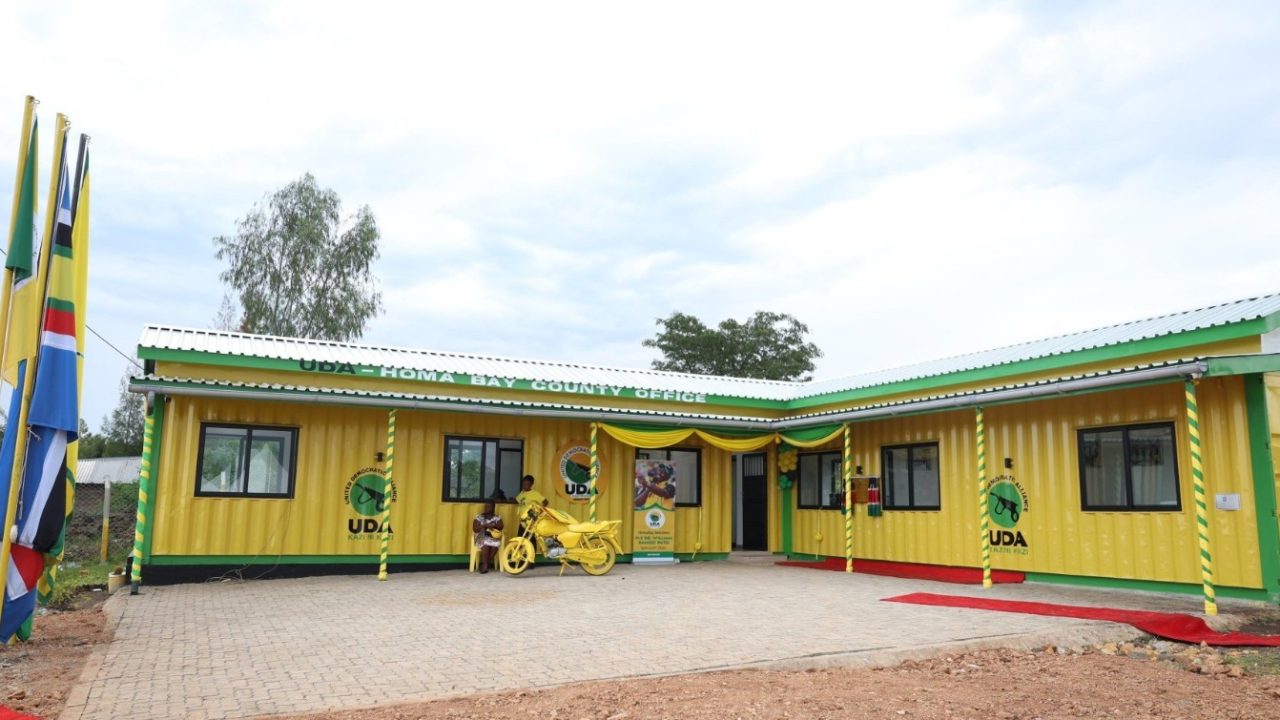 PARTY LEADER UNVEILS UDA OFFICE IN HOMA BAY COUNTY