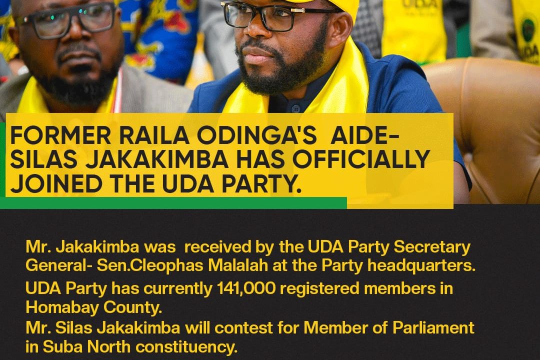Former Raila Odinga’s Aide- Silas Jakakimba joins the UDA Party