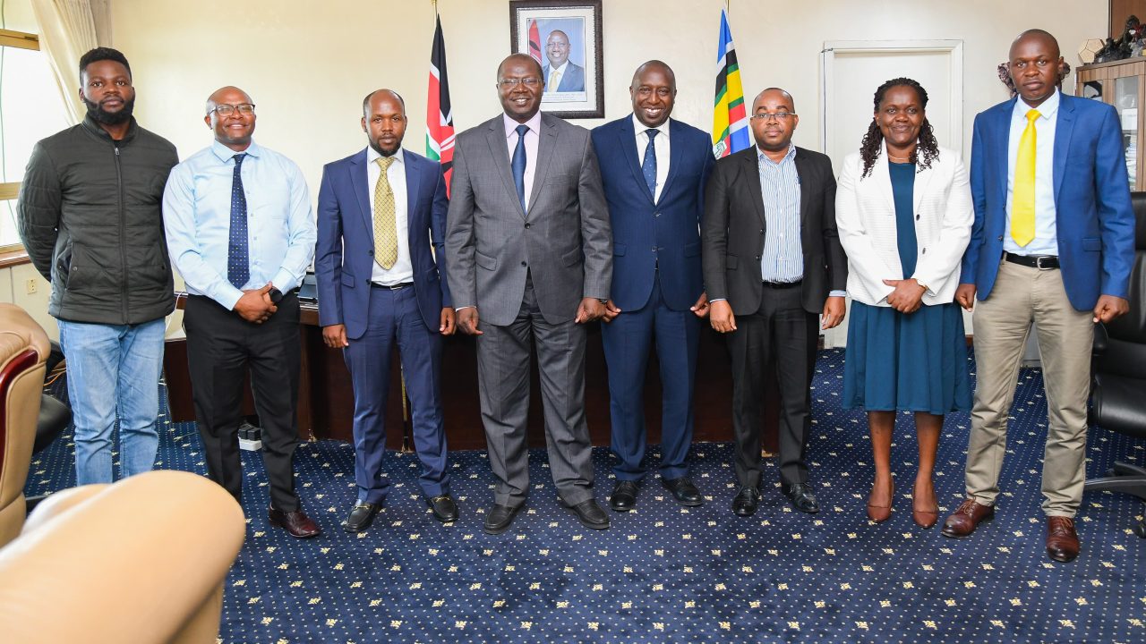 Co-operatives and MSME Development Cabinet Secretary Mr. Simon Chelugui hosted members of the UDA Secretariat led by Executive Director Mr. Nicodemus Bore at his office on NSSF Building.