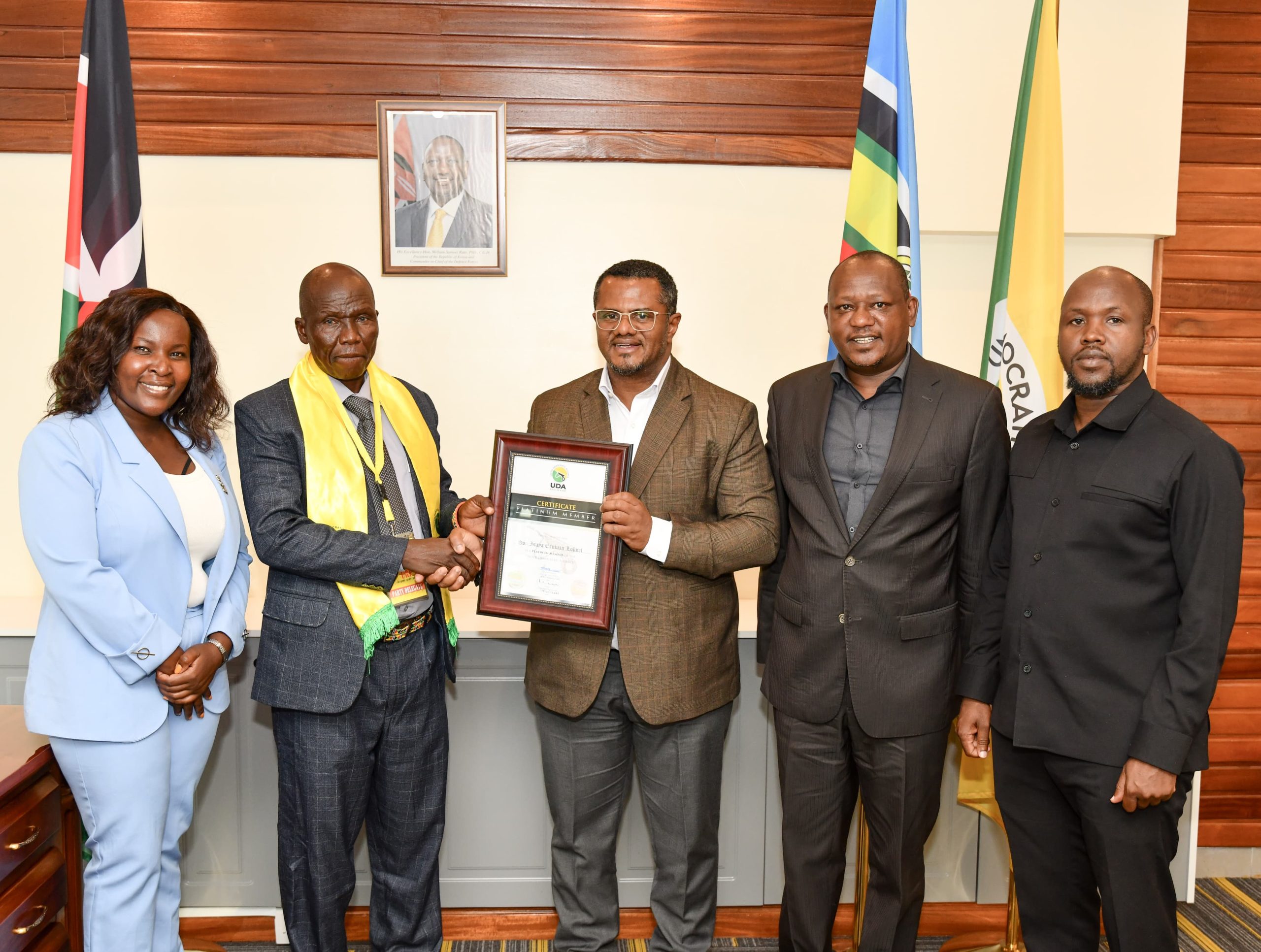 Uda Parth UDA Party has granted Mzee Isaya Eruwan Lokoel, a staunch supporter of ...