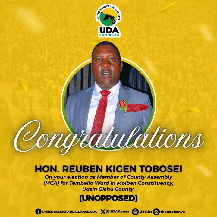 Congratulations to Hon.Reuben Kigen Tobosei