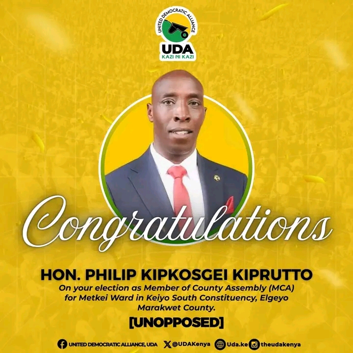 Congratulations to Hon.Philip Kipkosgei Kiprutto