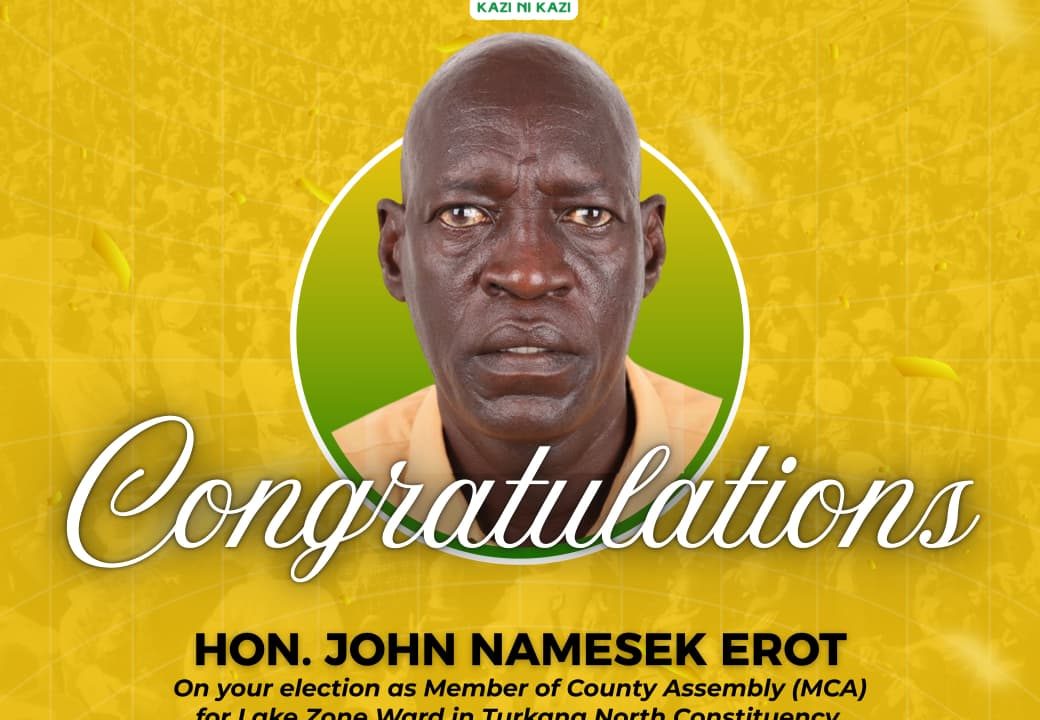 Congratulations to Hon. John Namesek Erot