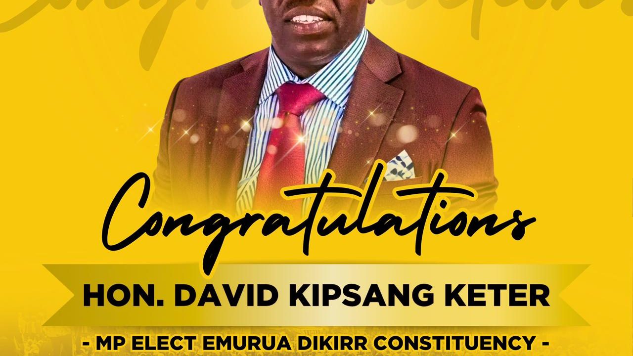 Congratulations Hon. David Keter