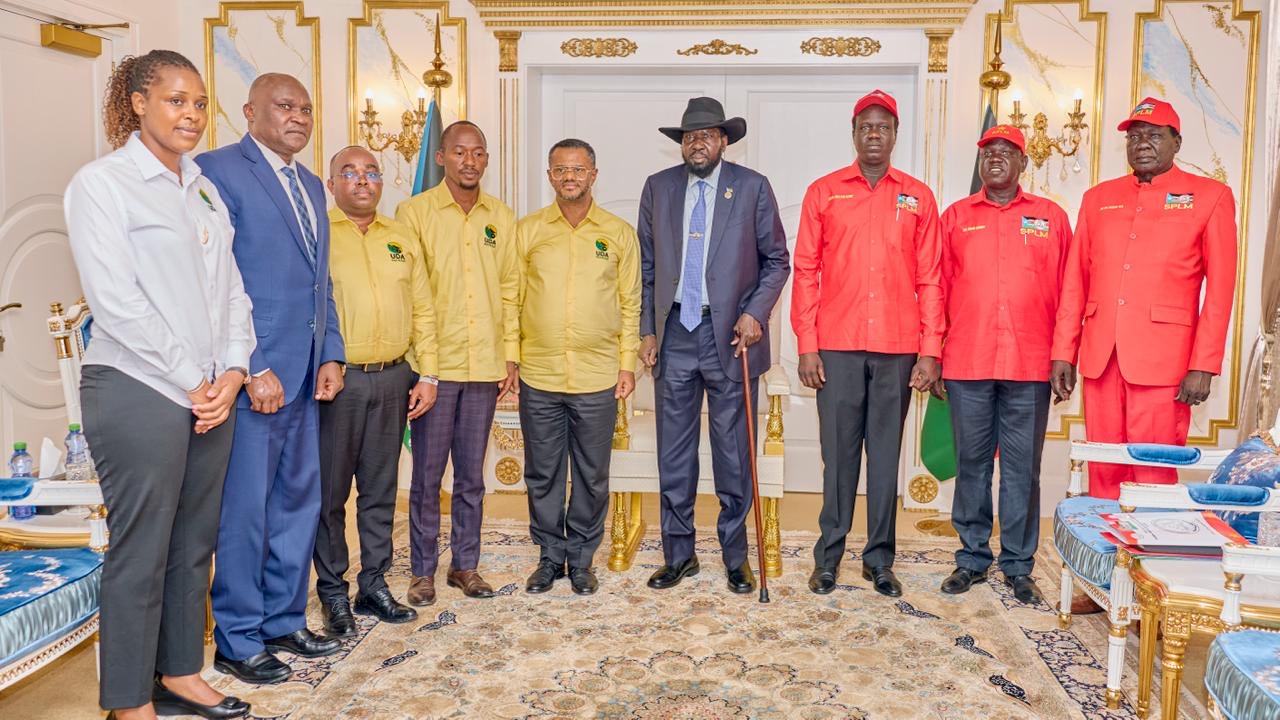 The United Democratic Alliance(UDA) Secretary General, Hassan Omar Leads Delegation in Courtesy Call on South Sudan President Salva Kiir